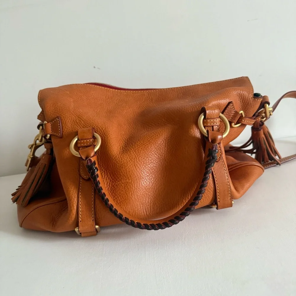 Dooney & Bourke Florentine Small Satchel – Cognac Leather - Picture 5 of 15